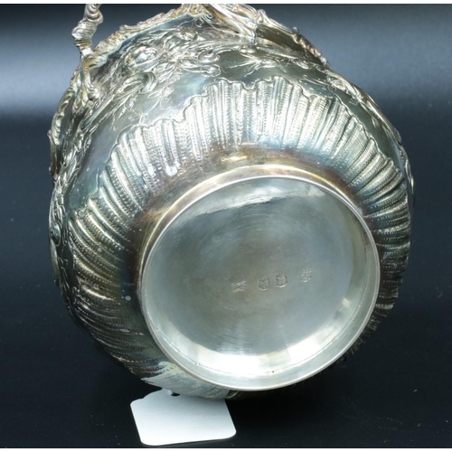 9 - Silver Metal Bowl with Victorian Repouse Decoration bearing what appear to be circa 1650 date markin... 