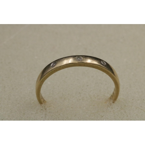 98 - 9CT Gold Wedding Band Inscribed 