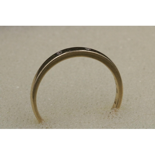 98 - 9CT Gold Wedding Band Inscribed 