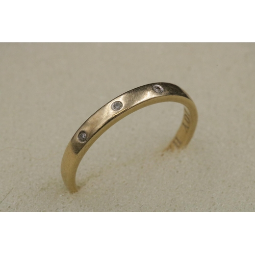 98 - 9CT Gold Wedding Band Inscribed 