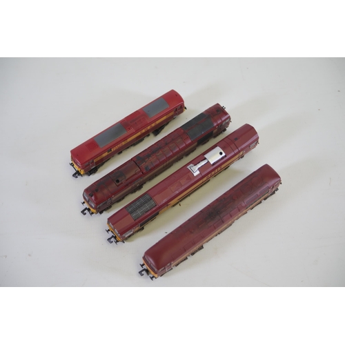 153 - Set of 4 N gauge Locomotives EWS Diesels Red 2 of which hare dapol EW&S 73128 and 66215 the other 2 ... 