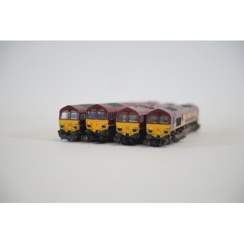 154 - 3 Bachman locomotives numbers are 66135 EWS 66200 EWS 66138 EWS and the dapol one is 66222 all do no... 