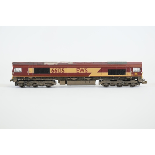 154 - 3 Bachman locomotives numbers are 66135 EWS 66200 EWS 66138 EWS and the dapol one is 66222 all do no... 