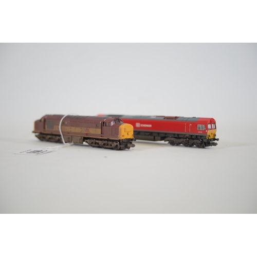 155 - 2 Locomotives 1 Bachmann DB Schenker 66152 and 1 Grafar EW&S 37411 no boxed N gauge