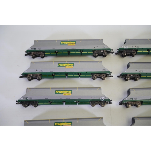 156 - 10 Graham farish Freightliners heavy haul unboxed all look to be in used good condition