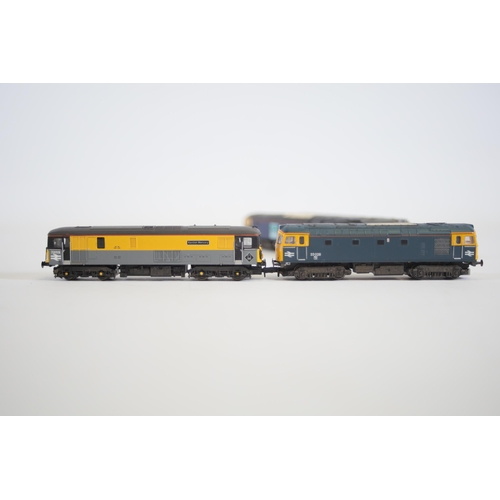 166 - The dapol Train is 73119 Kentish mercury and the grafars are as follows 47237 DRS direct rail servic... 