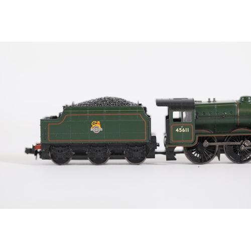 169 - Jubilee 45611 Hong Kong 4000 gal tender BR green N gauge Graham Farish 372-476 looks to be in good c... 