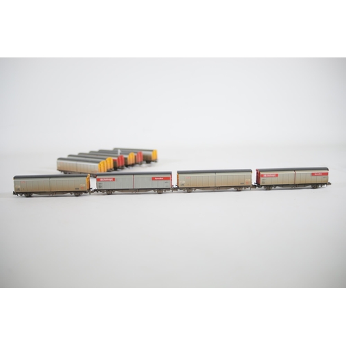 170 - 12 N gauge freight trains made by Dapol And bachmann 11 of these trains are in good condition 1 of t... 