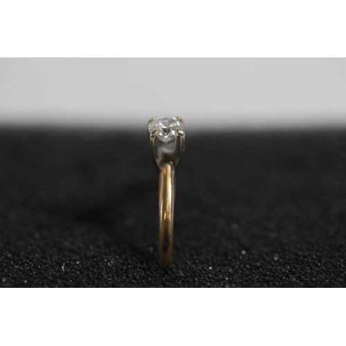 183 - Diamond solitaire Ring set in 14ct yellow gold Ring Size L