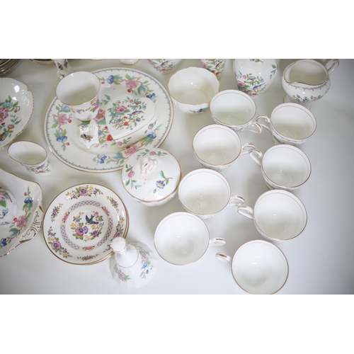 208 - A Large collection of Aynsley China, including vases, plates, cups, saucers, jugs etc