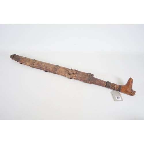 214 - Antique Dayak Sword - Mandau (19th century) Head-hunter sword. Blade needs a clean otherwise in grea... 