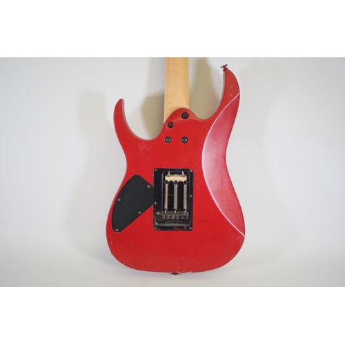 219 - Ibanez RG Series Electric guitar (A/F) requires restringing missing volume and tone control knobs