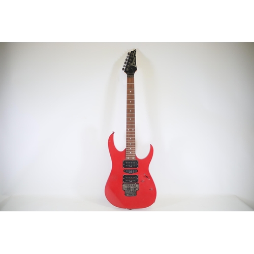 219 - Ibanez RG Series Electric guitar (A/F) requires restringing missing volume and tone control knobs