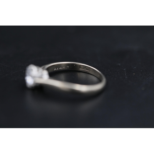 29 - 0.5ct Diamond solitaire Ring Set in 18ct White gold Ring size is half way between K and L (this item... 