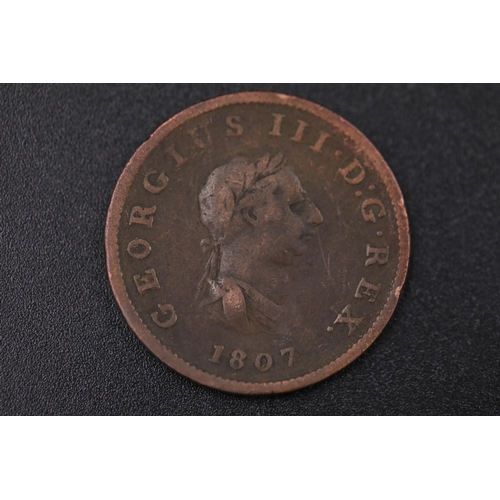 390 - 3 George the 3rd Pennies 2 dated 1807