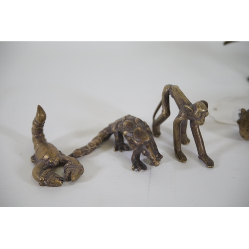 56 - Ashanti Gold Weights Collection, c1890 - 1910, Bronze animals