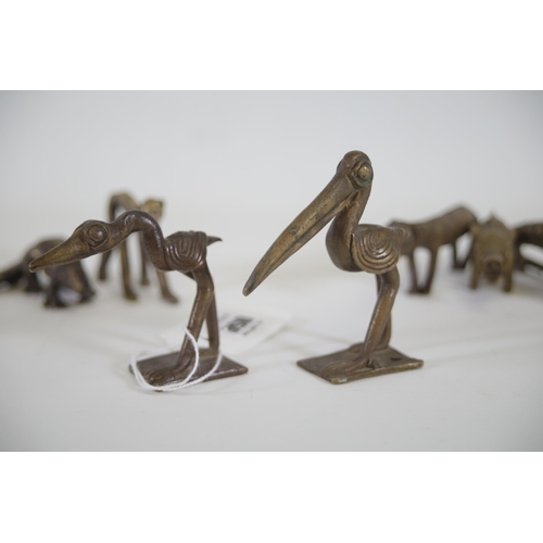 56 - Ashanti Gold Weights Collection, c1890 - 1910, Bronze animals