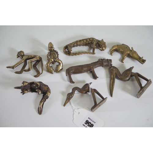 56 - Ashanti Gold Weights Collection, c1890 - 1910, Bronze animals