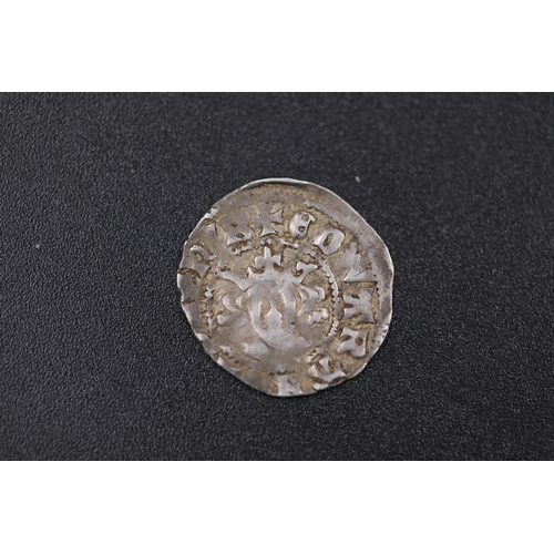 63 - Edward the 1st silver penny  hammered coin worn