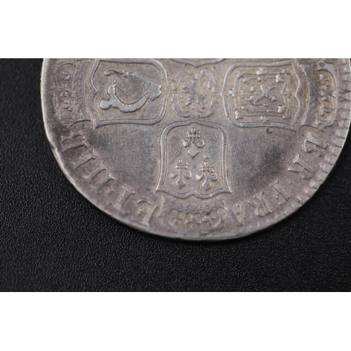 73 - William the 3rd 1697 silver crown a bit bent and worn