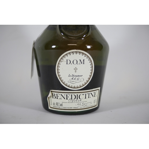 8 - 1960s Bottle of D.O.M Benedictine Liquor - unopened and completely sealed.