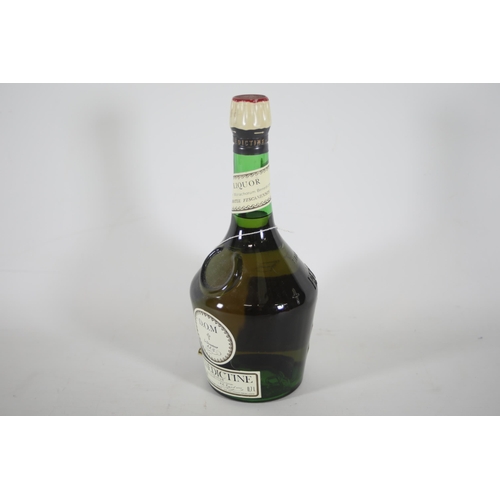 8 - 1960s Bottle of D.O.M Benedictine Liquor - unopened and completely sealed.