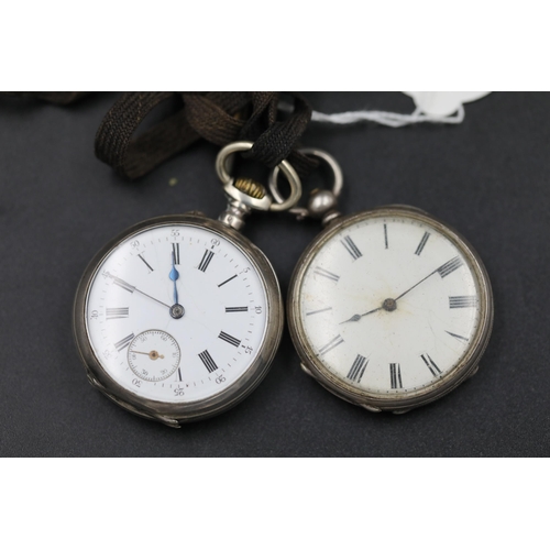 80 - 5x Vintage silver pocket watches 1 of which is fully working