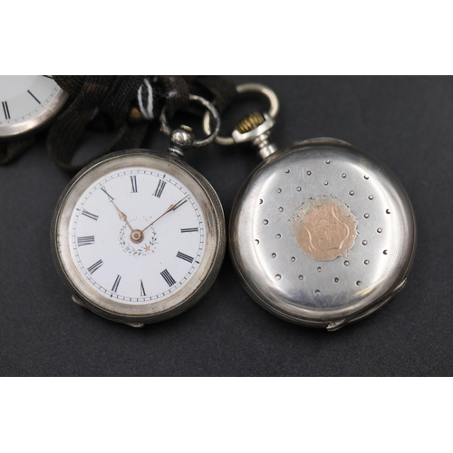 80 - 5x Vintage silver pocket watches 1 of which is fully working