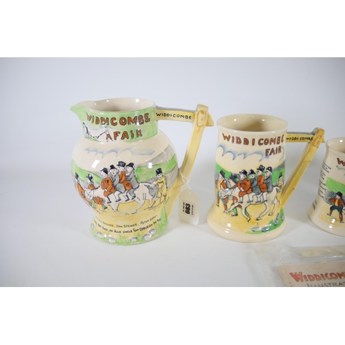 83 - Collection of Widdicombe fair jugs and mugs plus 1 musical