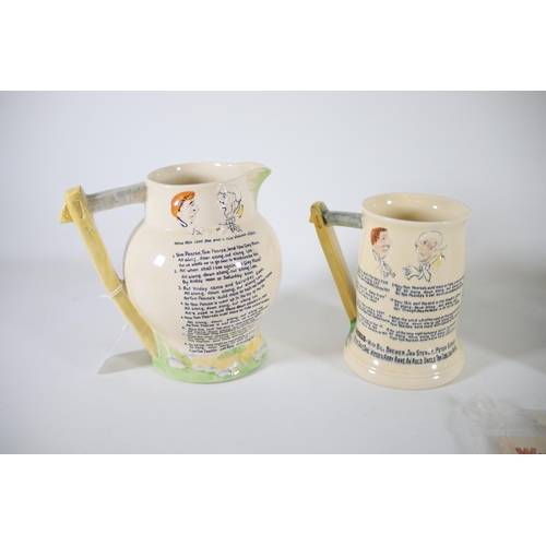 83 - Collection of Widdicombe fair jugs and mugs plus 1 musical