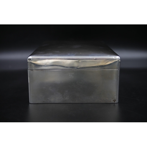 84 - Very Large sterling silver cigarette case approx. 9.5 inches long by approx. 6 inches the markings a... 