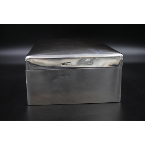 84 - Very Large sterling silver cigarette case approx. 9.5 inches long by approx. 6 inches the markings a... 