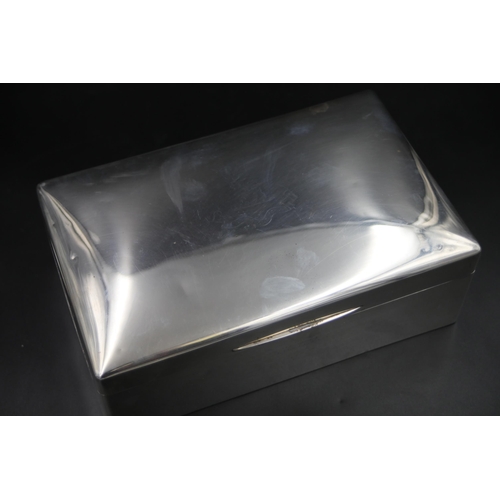 84 - Very Large sterling silver cigarette case approx. 9.5 inches long by approx. 6 inches the markings a... 