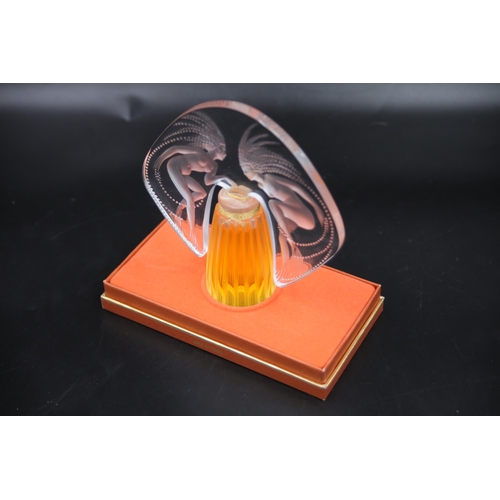 90 - Large Lalique perfume bottle flacon collection 1998 30 mil - unopened with original paperwork and bo... 