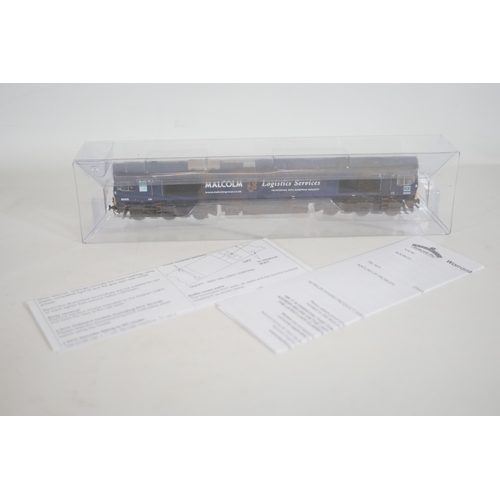 115 - Bachman class 66 Malcolm logistics services 66405 OO gauge Locomotive, 32-727x which has been tested... 