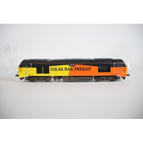 121 - Hornby R3659 Colas Class 67 Charlotte 67027 Rail freight boxed Locomotive, excellent used condition,... 