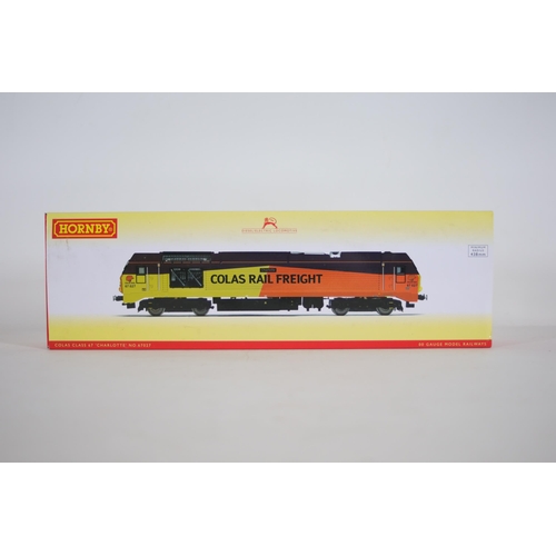 121 - Hornby R3659 Colas Class 67 Charlotte 67027 Rail freight boxed Locomotive, excellent used condition,... 