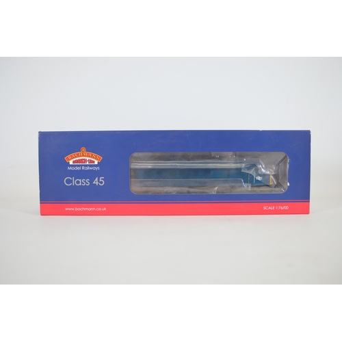 132 - Bachmann Class 45 45036 Boxed Locomotive, British Rail Blue Split Centre Head code. Box in good cond... 