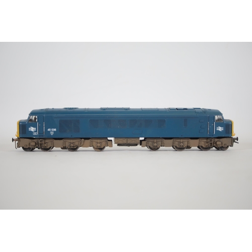 132 - Bachmann Class 45 45036 Boxed Locomotive, British Rail Blue Split Centre Head code. Box in good cond... 