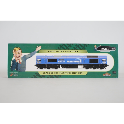 149 - Bachmann Maritime One 66727 GBRF Exclusive Edition OO Gauge, Boxed. Locomotive Class 66 32 - 979W. B... 