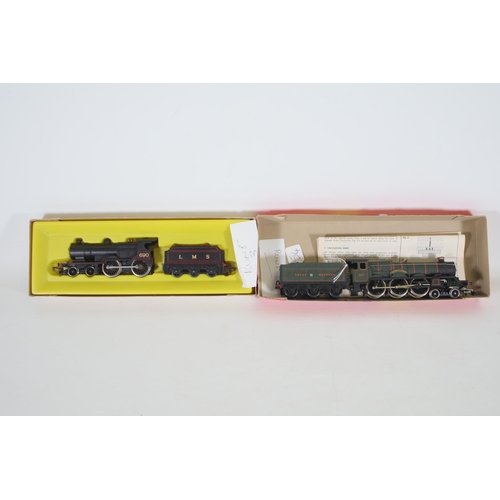 154 - OO Gauge Locomotives, 1 Hornby 1 Airfix LMS 690 Caerphilly Castle 4037. Only 1 has its Hornby box. B... 