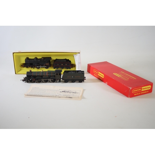 154 - OO Gauge Locomotives, 1 Hornby 1 Airfix LMS 690 Caerphilly Castle 4037. Only 1 has its Hornby box. B... 