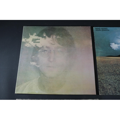 16 - A small collection of John Lennon Albums. The first, Imagine John Lennon, the cover very tidy, PAS10... 