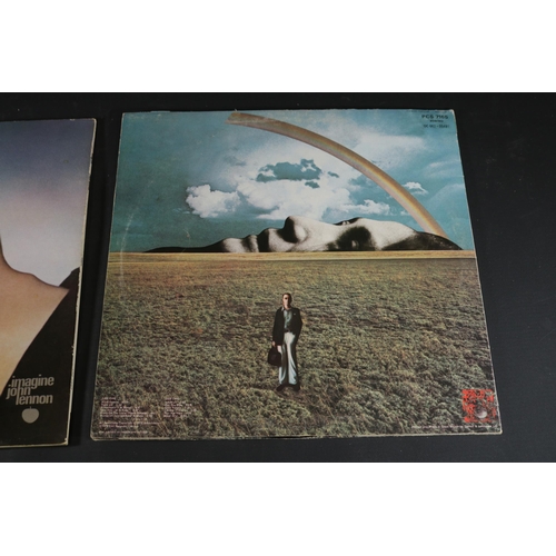 16 - A small collection of John Lennon Albums. The first, Imagine John Lennon, the cover very tidy, PAS10... 