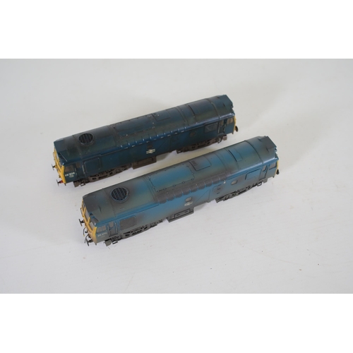 161 - 2 Bachmann OO Gauge Locomotives Class 25 Diesels BR Blue Weathered Editions. Both of these trains ar... 