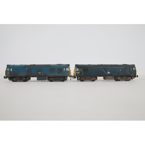 161 - 2 Bachmann OO Gauge Locomotives Class 25 Diesels BR Blue Weathered Editions. Both of these trains ar... 