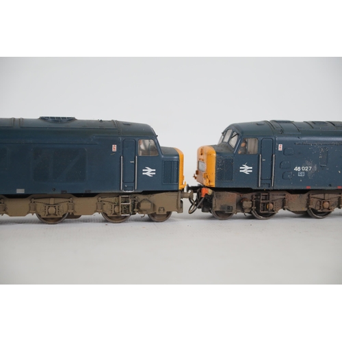 167 - 2 Bachmann OO Gauge Locomotives Class 46 BR Blue. Both of these trains  appear to be in used conditi... 