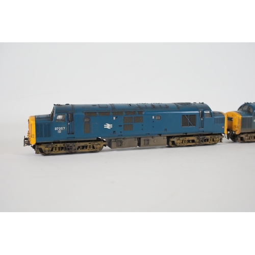 168 - 2 Bachmann Class 37 OO Gauge Locomotives Br Blue. Both of these trains appear to be in good used con... 