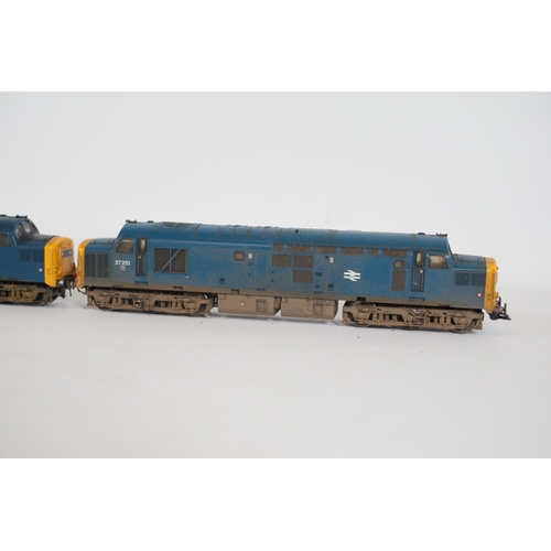 168 - 2 Bachmann Class 37 OO Gauge Locomotives Br Blue. Both of these trains appear to be in good used con... 