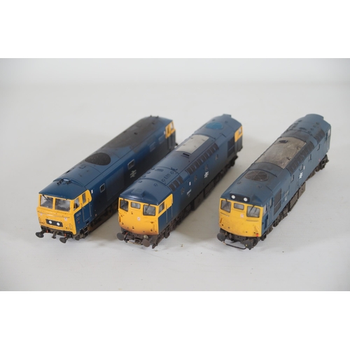 173 - 3 Heljan OO Gauge Blue Locomotives. These trains appear to be in good used condition, some glue is v... 